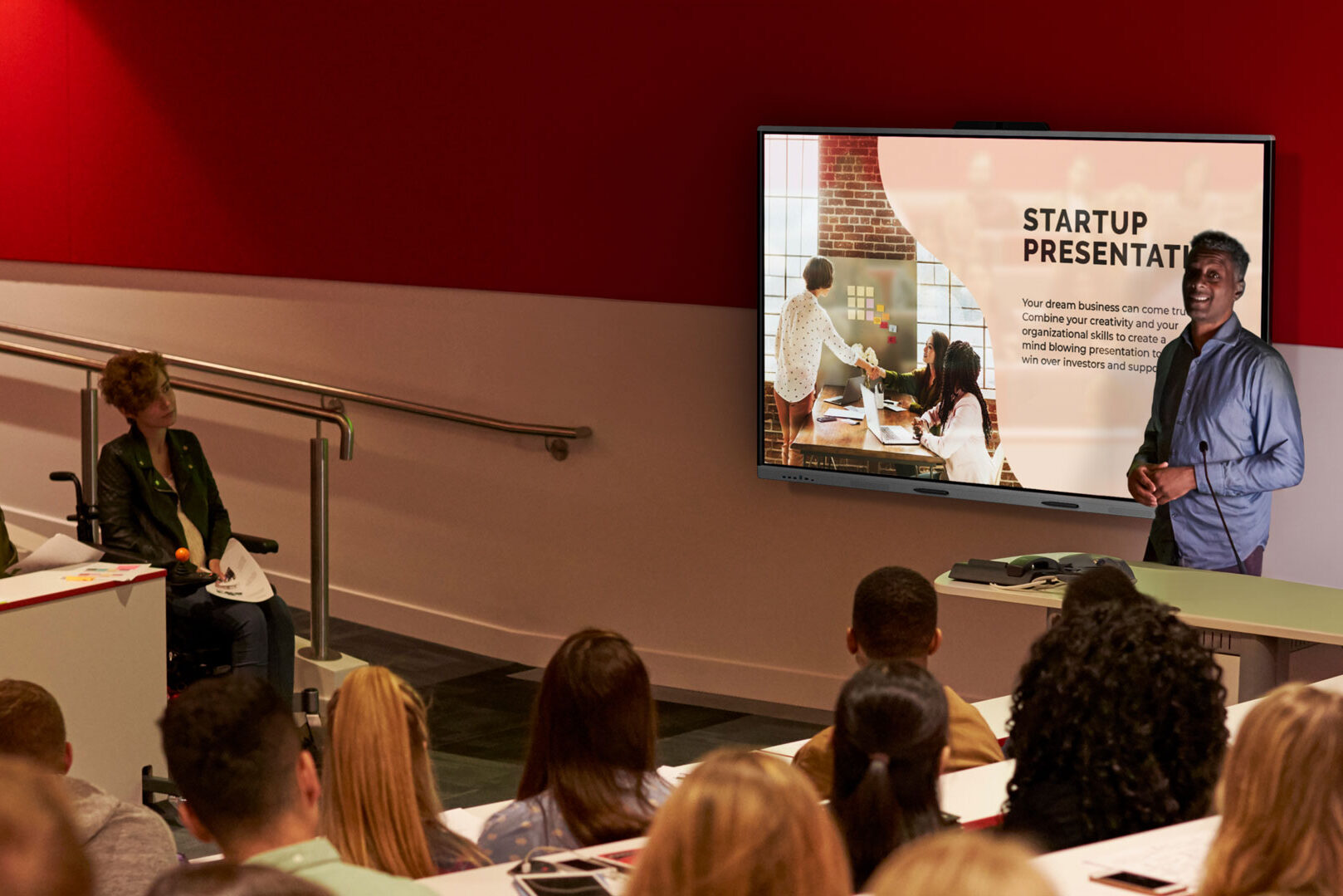 Interaktives Whiteboard bei Vorlesungen
