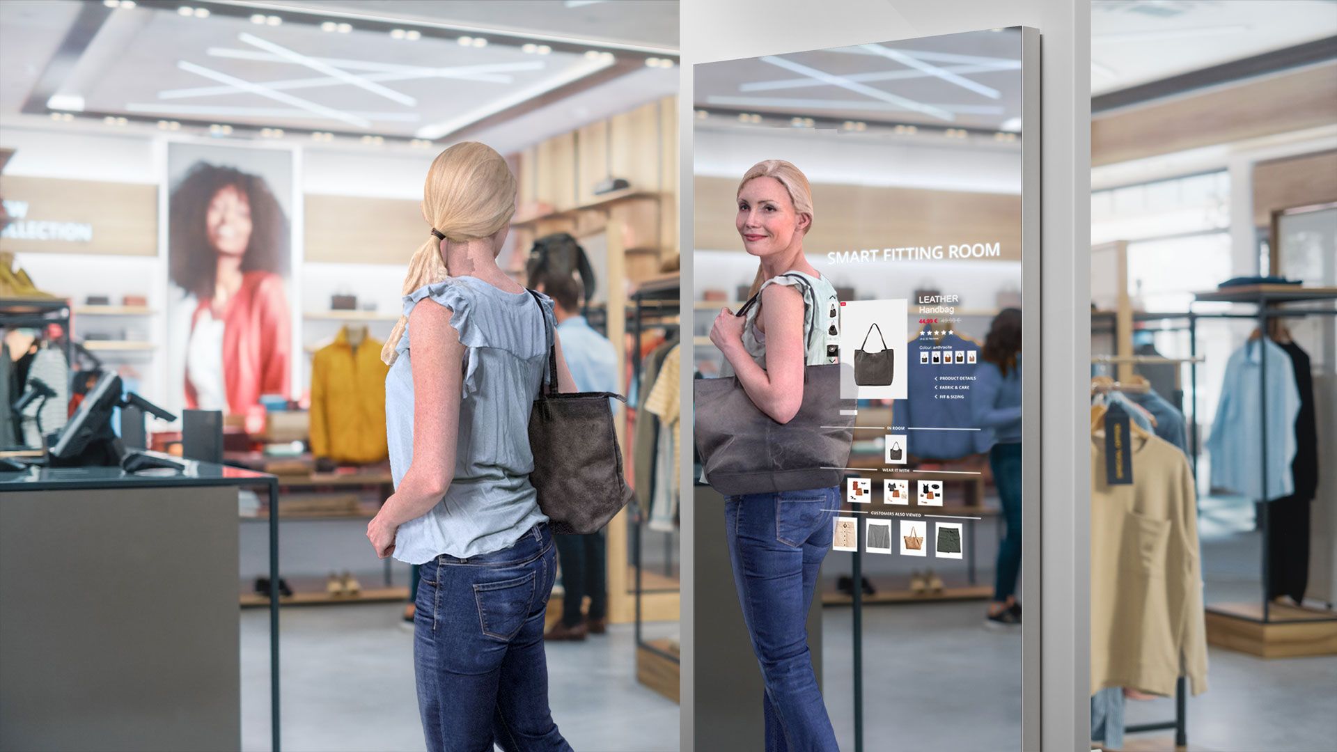 Smart Mirror Self-Service Lösungen für Bekleidungsgeschäfte